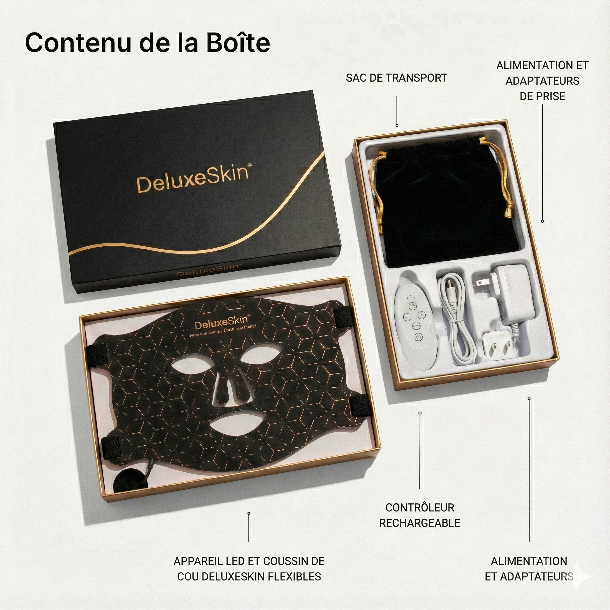 Masque LED Visage Rouge