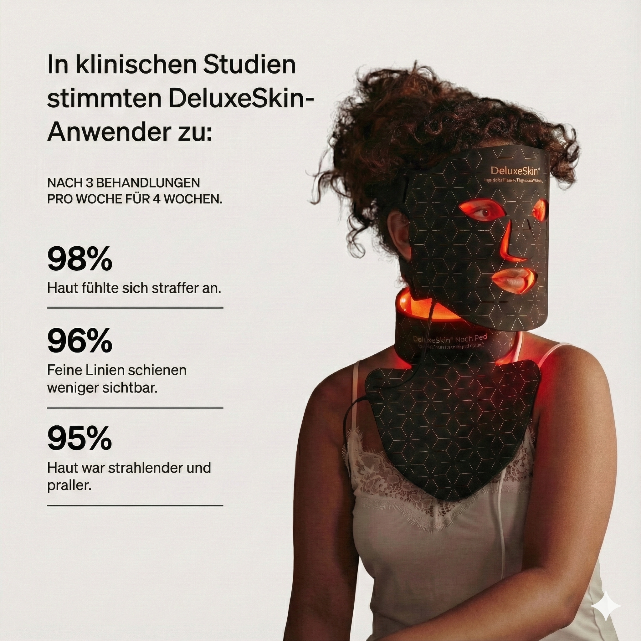 Klinische Rotlichttherapie Maske