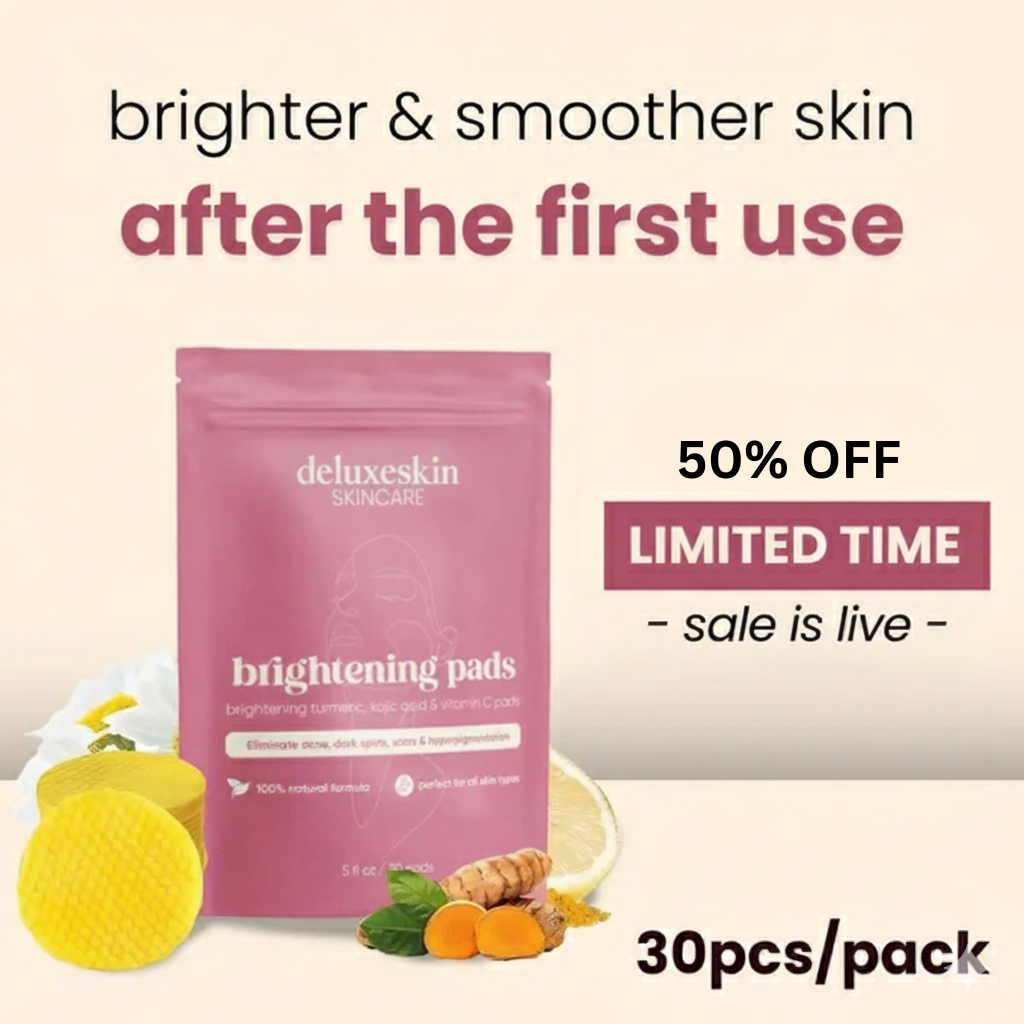 Brightening turmeric & kojic acid pads